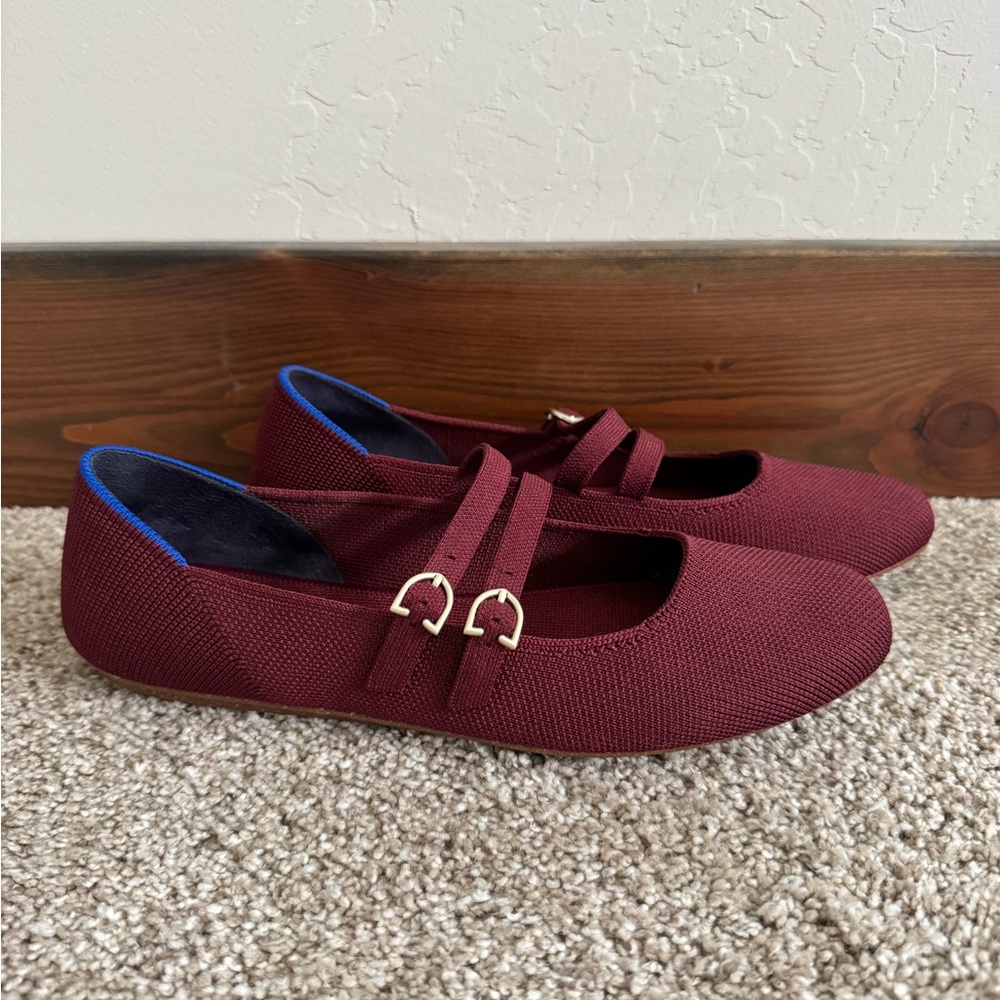 Rothy’s Double Buckle Mary Jane - cabernet - size 7.5 (eu 37.5) ♥️ - Picture 3 of 9